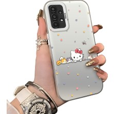 Ucuc Samsung Galaxy A13 4g Uyumlu Silikon Kenar Sert Arka Anti Düşme Kılıfı Hello Kitty