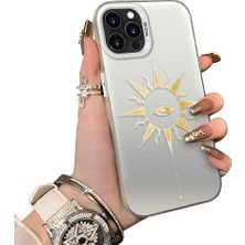Ucuc iPhone 15 Pro Uyumlu Silikon Kenar Sert Arka Anti Düşme Kılıfı Güneş Gözü