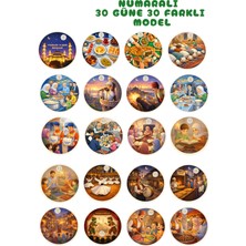 Palifix 30 Farklı Sticker 30 Günlük Ramazan Takvim Etiketi Paketleme Etiketi Advent Calender