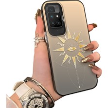 Ucuc Redmi 10 Uyumlu Silikon Kenar Sert Arka Anti Düşme Kılıfı Güneş Gözü