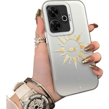 Ucuc Redmi 13 Uyumlu Silikon Kenar Sert Arka Anti Düşme Kılıfı Güneş Gözü