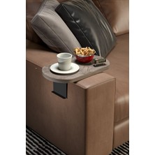 Yan Sehpa Ayarlanabilir Tepsi Oval Dekoratif Modern Yatay Dikey Koltuk Sehpası Gordion