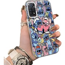 Ucuc Redmi Note 12 Pro 4g Uyumlu Silikon Kenar Sert Arka Anti Düşme Kılıfı Stitch Deseni