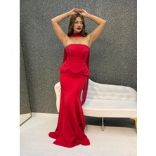 E&A Eren Abiye Boncuk Islemelı Krep Balık Abıye