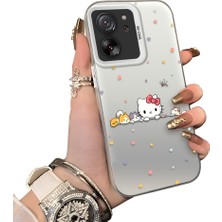 Ucuc Mi 13T Pro/mi 13T Uyumlu Silikon Kenar Sert Arka Anti Düşme Kılıfı Hello Kitty
