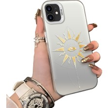 Ucuc iPhone 11 Uyumlu Silikon Kenar Sert Arka Anti Düşme Kılıfı Güneş Gözü