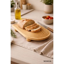 Nokka Bambu Top Ayaklı Sunum Tabağı 23 x 33 cm
