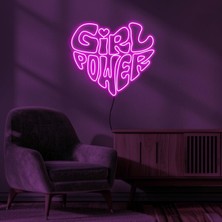 Disa Neon LED Duvar Dekoratif Aydınlatma -Girl Power, 50X50CM-