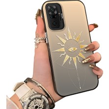 Ucuc Redmi Note 10 Pro Uyumlu Silikon Kenar Sert Arka Anti Düşme Kılıfı Güneş Gözü
