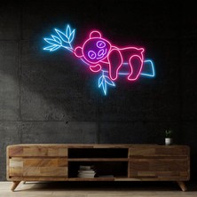 Disa Neon LED Duvar Dekoratif Aydınlatma -Panda, 90X45CM-
