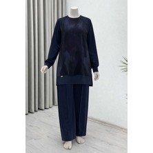 Önü Ipek Kupra Kumaş Yanları Gold Fermuar Detaylı Bambu Pike Tesettür Takım