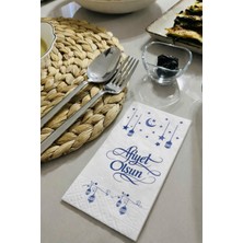 Dekals 20 Adet Afiyet Olsun Yazılı Ramazan Temalı Kağıt Peçete Çift Katlı 25/33