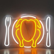 Disa Neon LED Duvar Dekoratif Aydınlatma -Yemek,restoran, 50X35CM-