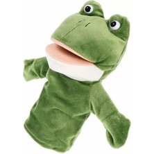 Ofisinn El Kuklası Hayvan Figürlü Kurbağa Hareketli Ağızlı El Kuklası