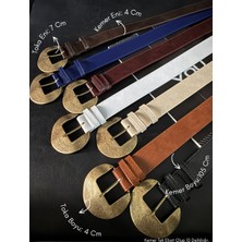 Fiori 7'li Oval Tokalı Kadın Pantolon Kemeri, Ceket Kemeri, Elbise Kemeri, Gömlek Kemeri