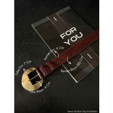 Fiori Oval Tokalı Kadın Pantolon Kemeri, Ceket Kemeri, Elbise Kemeri, Gömlek Kemeri