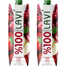 Lavi % 100 Elma & Vişne Suyu 1l*2 Ad