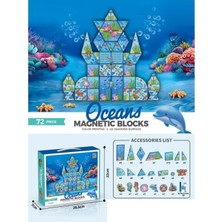Farbu Oyuncak Manyetik Yapı Blokları Okyanus Temalı Orjinal Mıknatıslı 72 Parça