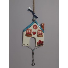 Es Dekor El Yapım Seramik Asmalık Süs Ev 10X12