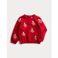 Marks & Spencer Pamuk Karışımlı Desenli Örgü Kazak