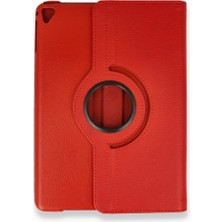 Marsilyan iPad 4 9.7 Kılıf 360 Tablet Deri Kılıf - Kırmızı