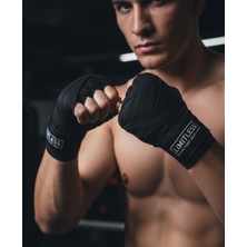 Limitless Fight Gear 3,5 Metre Siyah Likralı Boks Bandajı