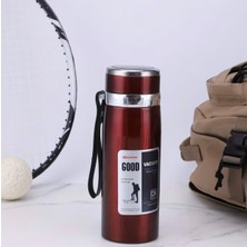 Paslanmaz Çelik Termos 800 ml Vakumlu Termal Bardaklı Askılı Termos