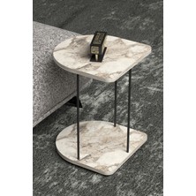 Yan Sehpa Tekerlekli Servis Sehpası Hnd Oval Efes