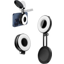 vooka Cep Video Işığı – Telefon & Kamera Için LED Video Çekim Işığı, Taşınabilir Vlog Selfie Işığı, Ayarlanabilir Montajlı, 3 Parlaklık Modlu Video Aydınlatma