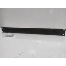 1u 19 Kablo Düzenleyici Fırçalı Siyah Organizer