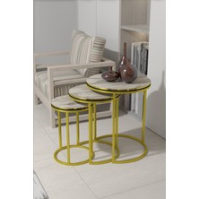 Zigon Sehpa C Lüx Çift Gold Efes