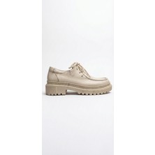 Ustalar Ayakkabı Bej Kadın Hakiki Deri Ayakkabı 074.2054