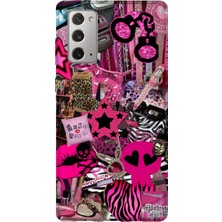 Lelia Samsung Galaxy Note 20 Uyumlu Baskılı Şeffaf Telefon Kılıfı | Koleksiyon: Chromatica Aura