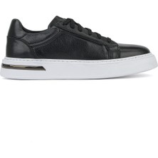 Ziya, Erkek Hakiki Deri Sneaker 1611026Z011 Siyah