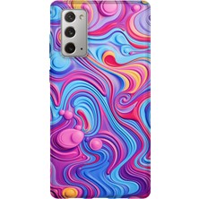 Lelia Samsung Galaxy Note 20 Uyumlu Baskılı Şeffaf Telefon Kılıfı | Koleksiyon: Colorwave Flux