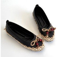 Kendim Fashion Ilwe Siyah Cilt Babet Ayakkabı