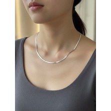 Nurora Gümüş Italyan Çelik Kolye 60CM