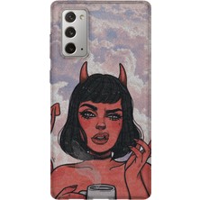 Lelia Samsung Galaxy Note 20 Uyumlu Baskılı Şeffaf Telefon Kılıfı | Koleksiyon: Queenmode Femme