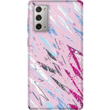 Lelia Samsung Galaxy Note 20 Uyumlu Baskılı Şeffaf Telefon Kılıfı | Koleksiyon: Colorwave Flux