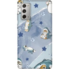 Lelia Samsung Galaxy Note 20 Uyumlu Baskılı Şeffaf Telefon Kılıfı | Koleksiyon: Cute Animals