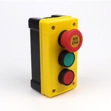 Jameson 3'lü Buton Etanj Kutusu - Sarı-Siyah (Acil Stop + Start + Stop Kombine)