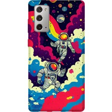 Lelia Samsung Galaxy Note 20 Uyumlu Baskılı Şeffaf Telefon Kılıfı | Koleksiyon: Cosmicwhisper Skyset