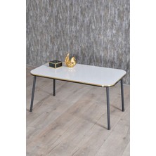 Orta Sehpa Kr Siyah Metal Ayak Çift Altın Beyaz