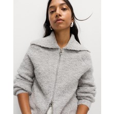 Marks & Spencer Dokulu Fermuarlı Triko Hırka