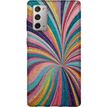 Lelia Samsung Galaxy Note 20 Uyumlu Baskılı Şeffaf Telefon Kılıfı | Koleksiyon: Colorwave Flux