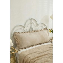 Altınpamuk Uzun Yastık Kılıfı Bej Fırfırlı 50X135 cm