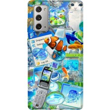 Lelia Samsung Galaxy Note 20 Uyumlu Baskılı Şeffaf Telefon Kılıfı | Koleksiyon: Aeroglass Mirage