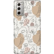 Lelia Samsung Galaxy Note 20 Uyumlu Baskılı Şeffaf Telefon Kılıfı | Koleksiyon: Oneline Essence