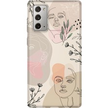 Lelia Samsung Galaxy Note 20 Uyumlu Baskılı Şeffaf Telefon Kılıfı | Koleksiyon: Oneline Essence