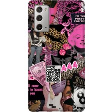 Lelia Samsung Galaxy Note 20 Uyumlu Baskılı Şeffaf Telefon Kılıfı | Koleksiyon: Chromatica Aura